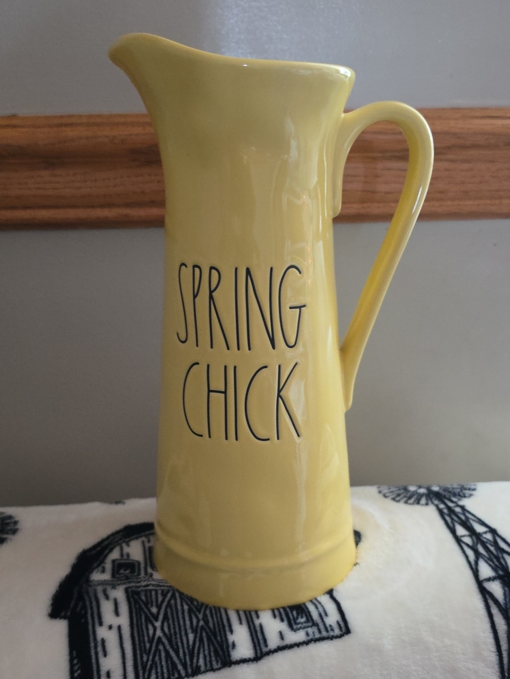 Rae Dunn Yellow "Spring Chick"  Pitcher